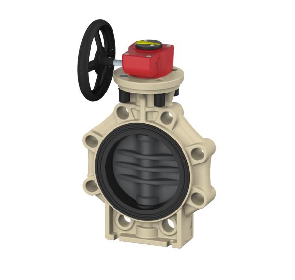 PVC-U leptir ventil sa reduktorom